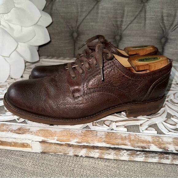 Frye Brown Leather Oxford Shoes Men’s 8.5 - Picture 5 of 9